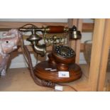 A reproduction vintage telephone