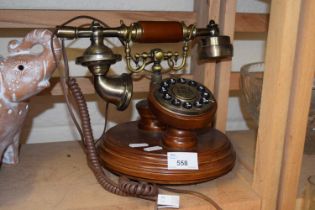 A reproduction vintage telephone