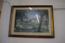 Framed print of a Sisley painting