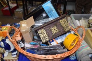 Basket containing a quantity of various clearance sundries