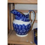 19th Century blue and white water jug