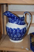 19th Century blue and white water jug