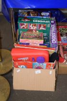 Box of various board games etc