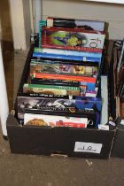 Box containing a quantity of various reference books including sports, art interest etc