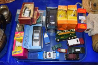 Quantity of boxed and unboxed die cast model cars etc