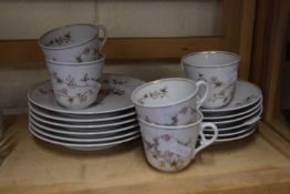 Small quantity of Porsgrund (Norway) cups, saucers and plates