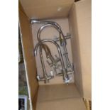 Box of chrome mixer taps