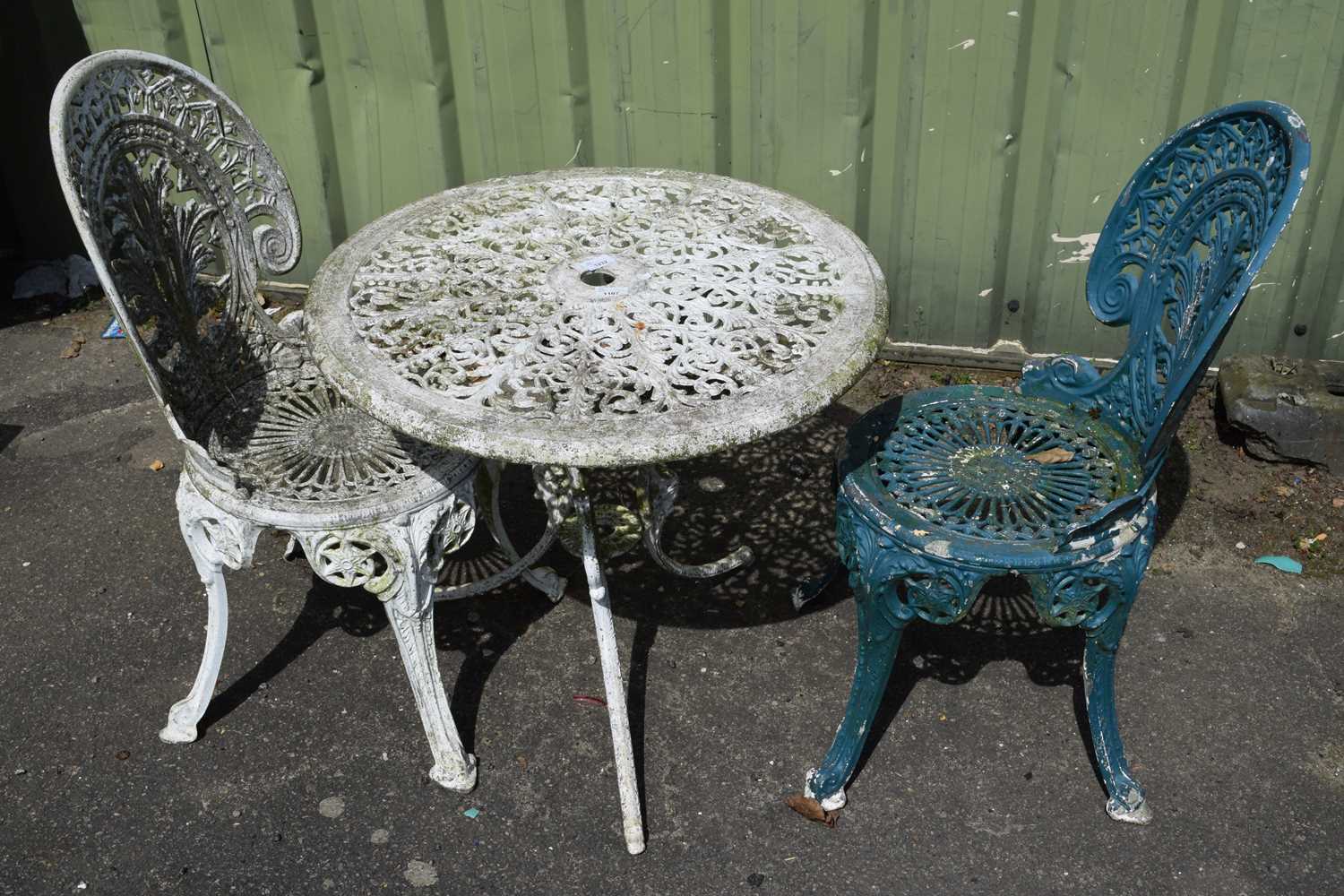 Garden bistro set, table and two chairs