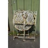 Metal Bistro set table and 2 chairs