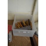 Quantity of vintage woodworking chisels etc