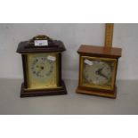 Two modern mantel clocks, one marked Elliott, London Street Jewellers, Norwich, the other marked