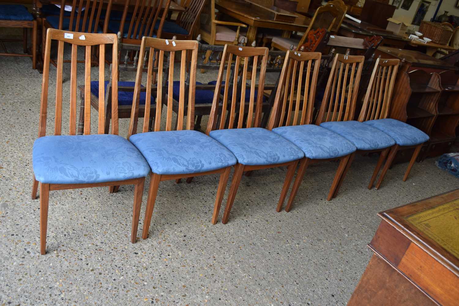 A set of six mid Century G-Plan teak dining chairs