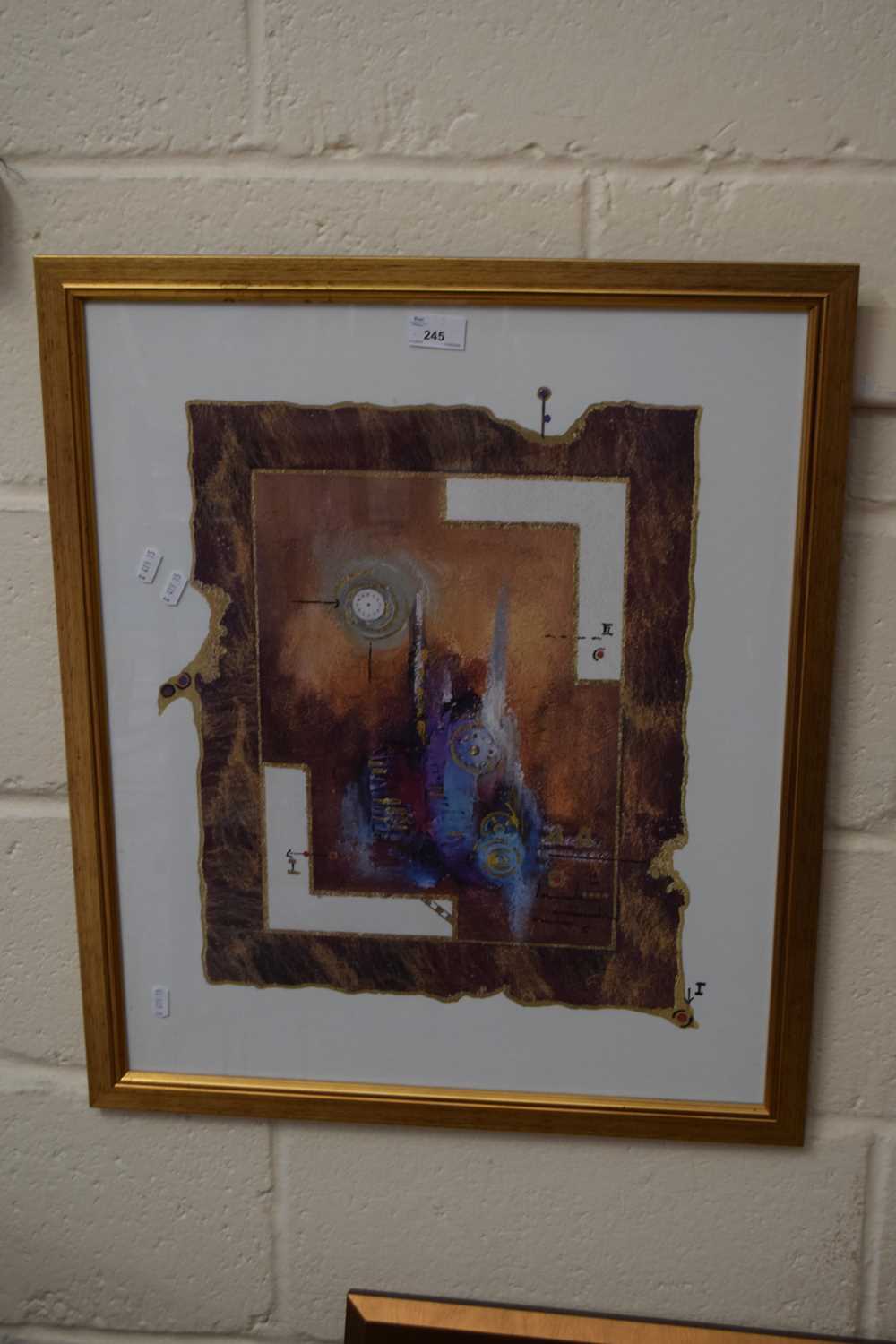 Modern abstract print, framed and glazed