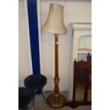 20th Century gilt wood standard lamp