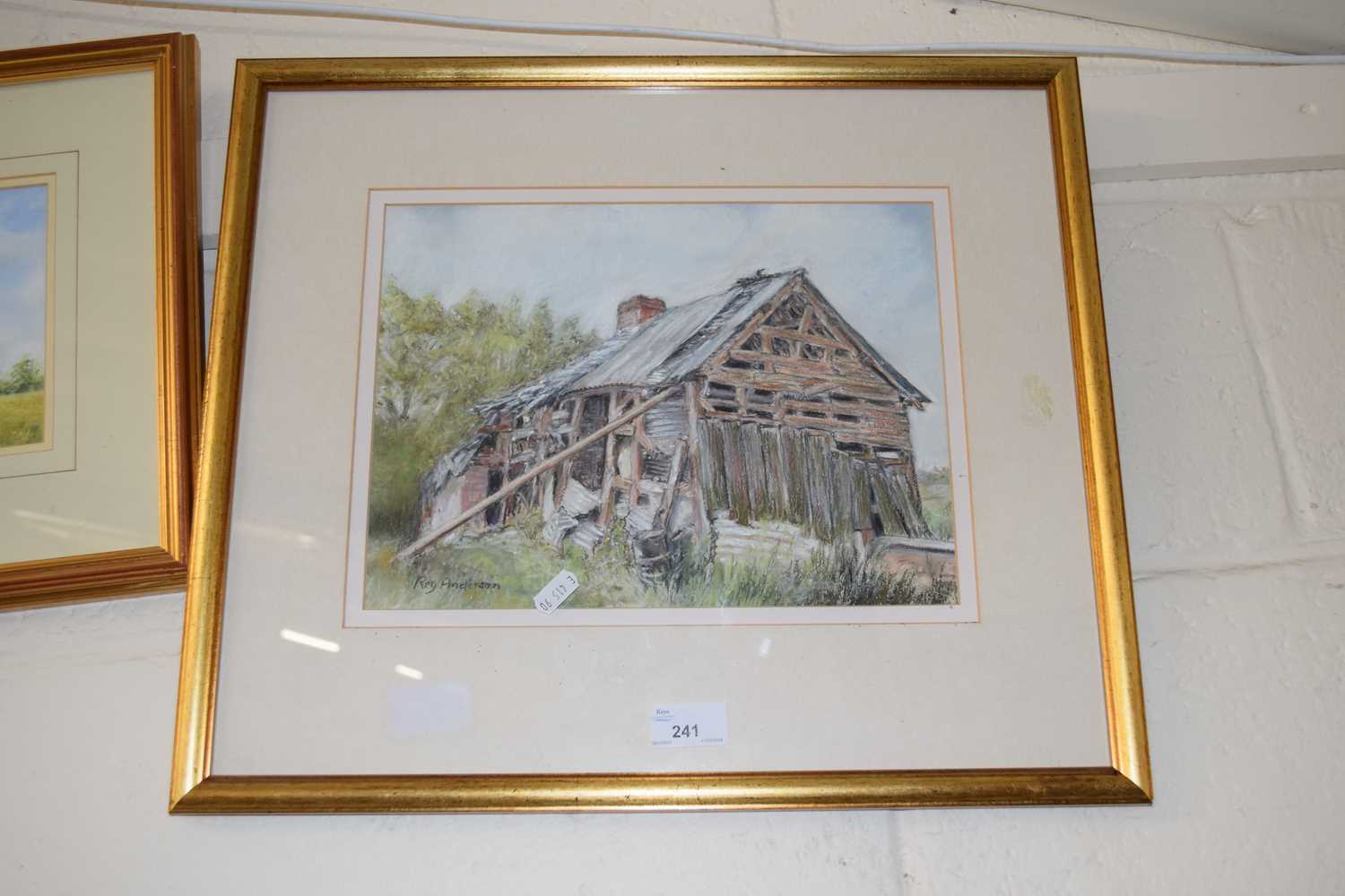 Roy Anderson, Old Farmhouse, pastel, framed and glazed