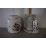 Mixed Lot: Ceramics to include a Royal Crown Derby Derby Days covered jar and other items