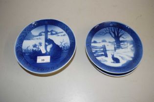 A group of Copenhagen Christmas plates