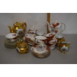 Mixed Lot: Tea wares comprising Paragon together with a gilt lustre continental coffee set and