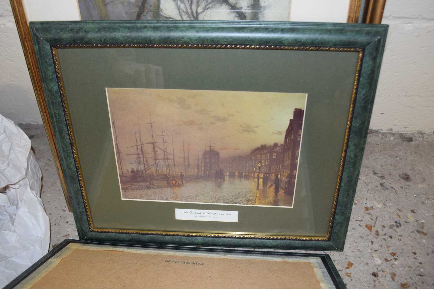 Mixed Lot: Assorted pictures to include prints after Atkinson Grimshaw, a watercolour of the Menai - Image 3 of 7