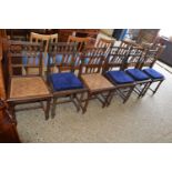 A set of six late 19th Century dining chairs
