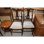 A pair of Edwardian bedroom chairs