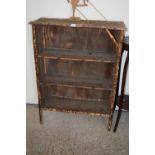 Victorian bamboo framed bookcase (a/f)