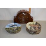 Mixed Lot: Modern collectors studio animal plates and a further Royal Worcester Spitfire Coming Home