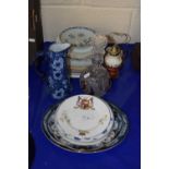 Mixed Lot: Ceramics mainly Victorian and later together with a small Chinese porcelain dish with