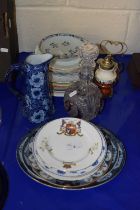 Mixed Lot: Ceramics mainly Victorian and later together with a small Chinese porcelain dish with