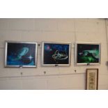 Star Trek Interest - A group of three coloured limited edition prints on canvas, the USS