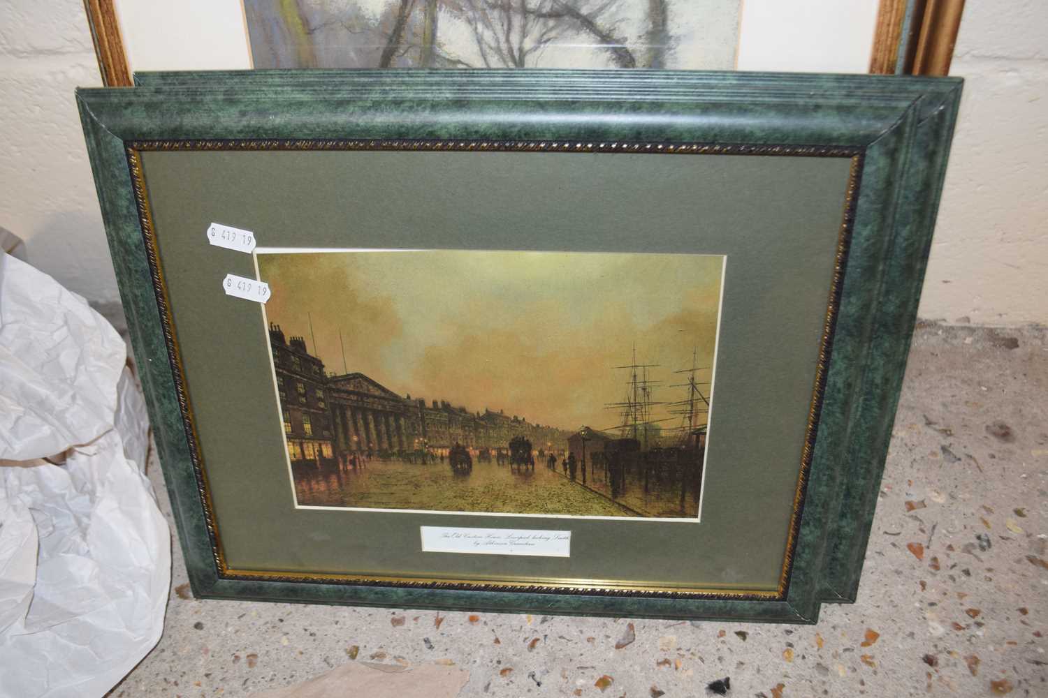 Mixed Lot: Assorted pictures to include prints after Atkinson Grimshaw, a watercolour of the Menai - Image 2 of 7