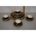 Quantity of Coalport Lady Anne gilt rimmed tea and table wares