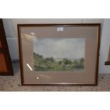 Ken Walton, study of a rural landscape, watercolour framed and glazed