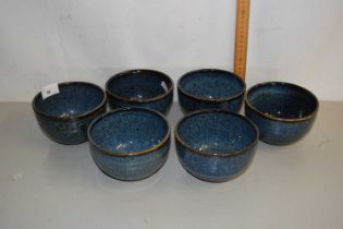 A set of six modern Studio Pottery bowls
