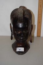 A West African hardwood bust