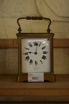 Brass mantel clock (a/f)