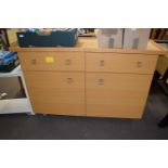 Good qualtity modern extending buffet or sideboard, width contracted approx 155cm