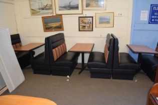 Three double diner bench seatings and tables