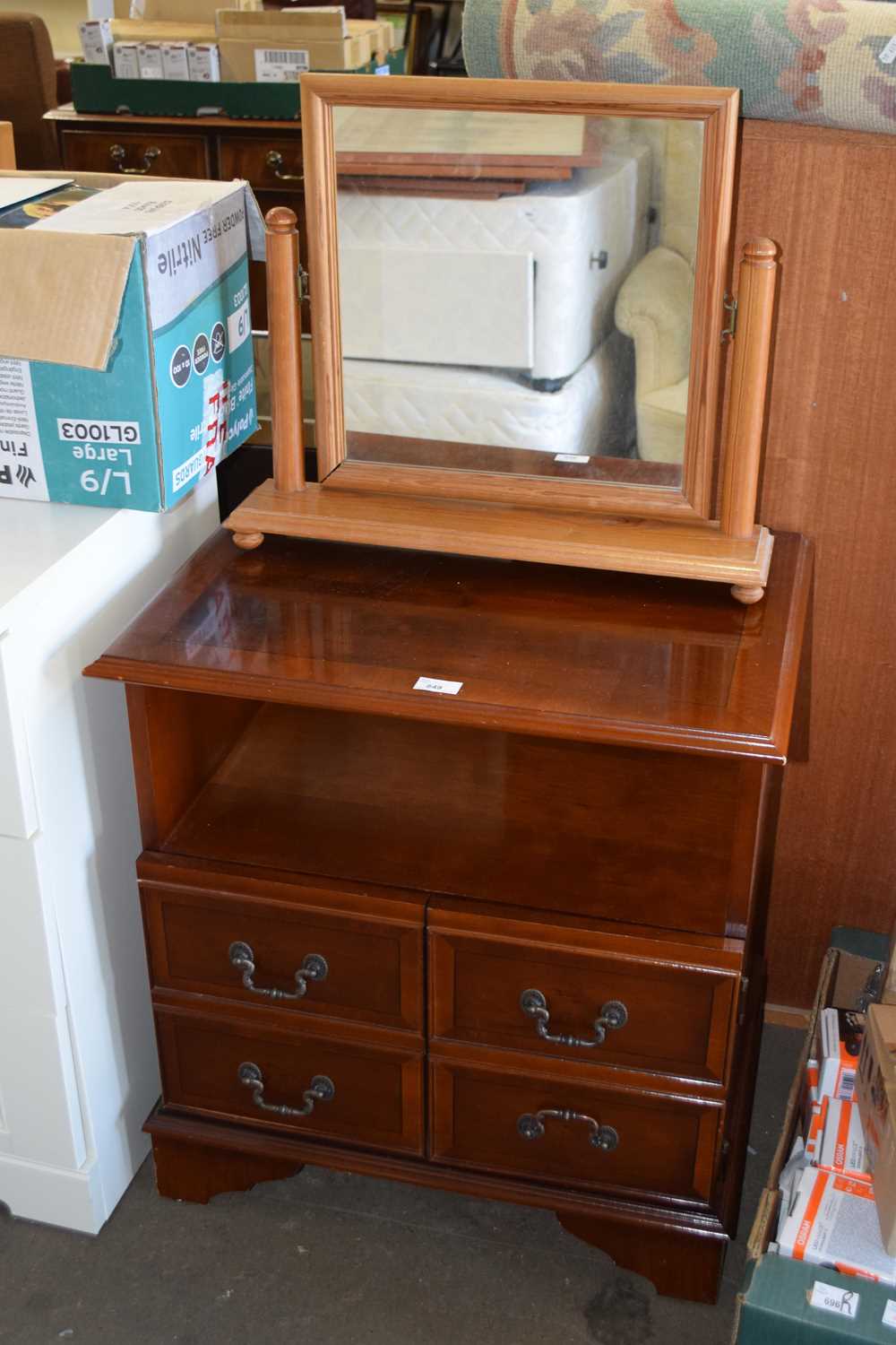 A modern yew wood veneered television cabinet