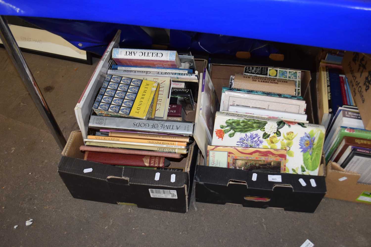 Two boxes of mixed books, gardening and others