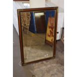 Modern rectangular bevelled wall mirror