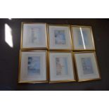 Quantity of Turner reproduction prints, framed and glazed