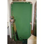 A pool table