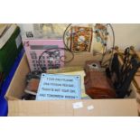Mixed Lot: Cameras, storage boxes, metal signs etc