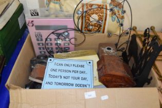 Mixed Lot: Cameras, storage boxes, metal signs etc