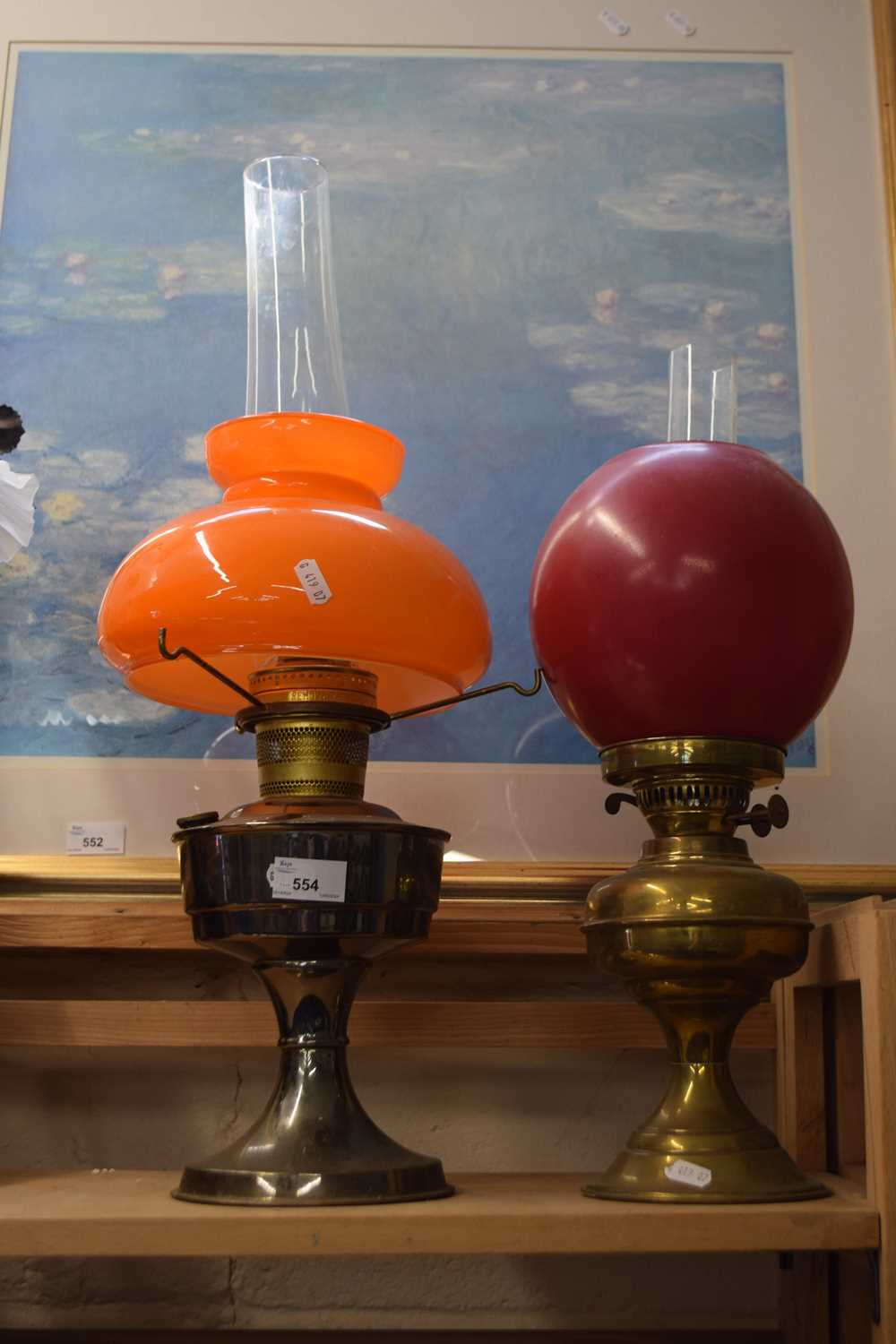 Two oil lamps