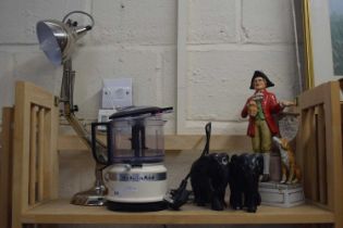 A Kitchen Aid anglepoise lamp, figurine, elephants etc