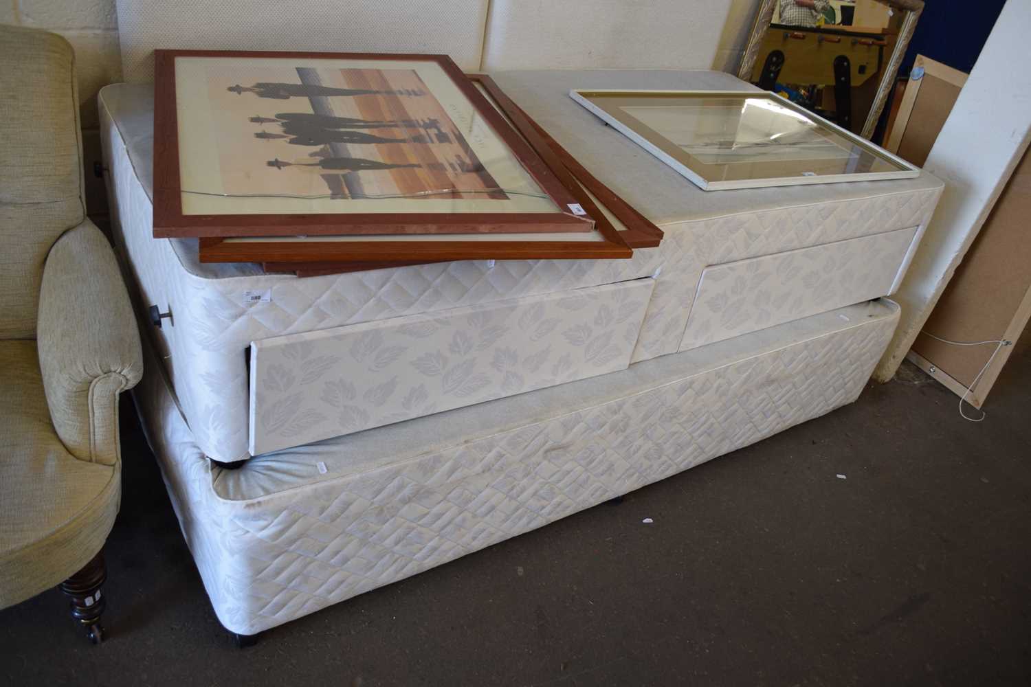 Two single divan bed bases