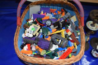 A basket of assorted Lego