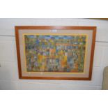 A Paul Klee print framed and glazed